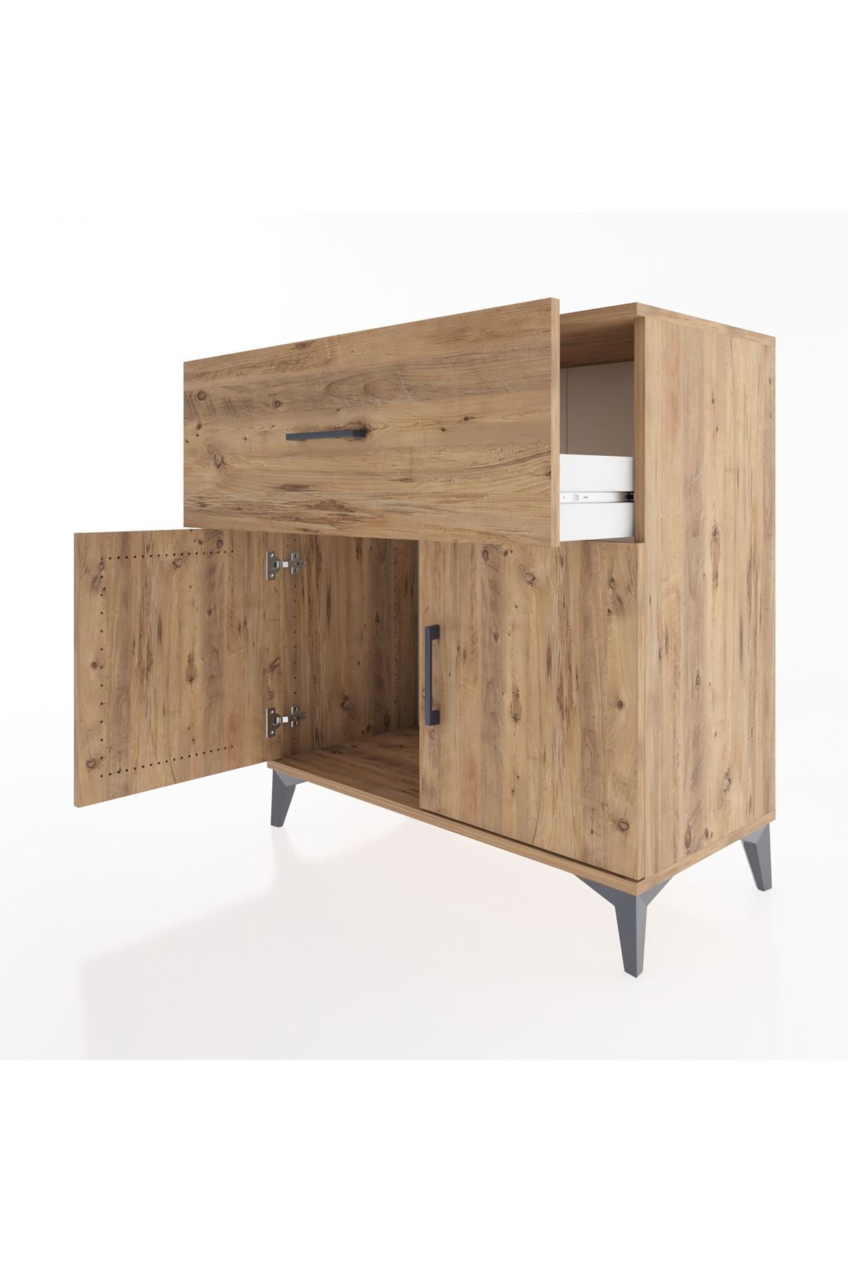 Hyperion Şifonyer Tek Çekmeceli 2 Kapaklı 88x44x96 Çam-Çam