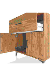 Hyperion Şifonyer Tek Çekmeceli 2 Kapaklı 88x44x96 Çam-Çam