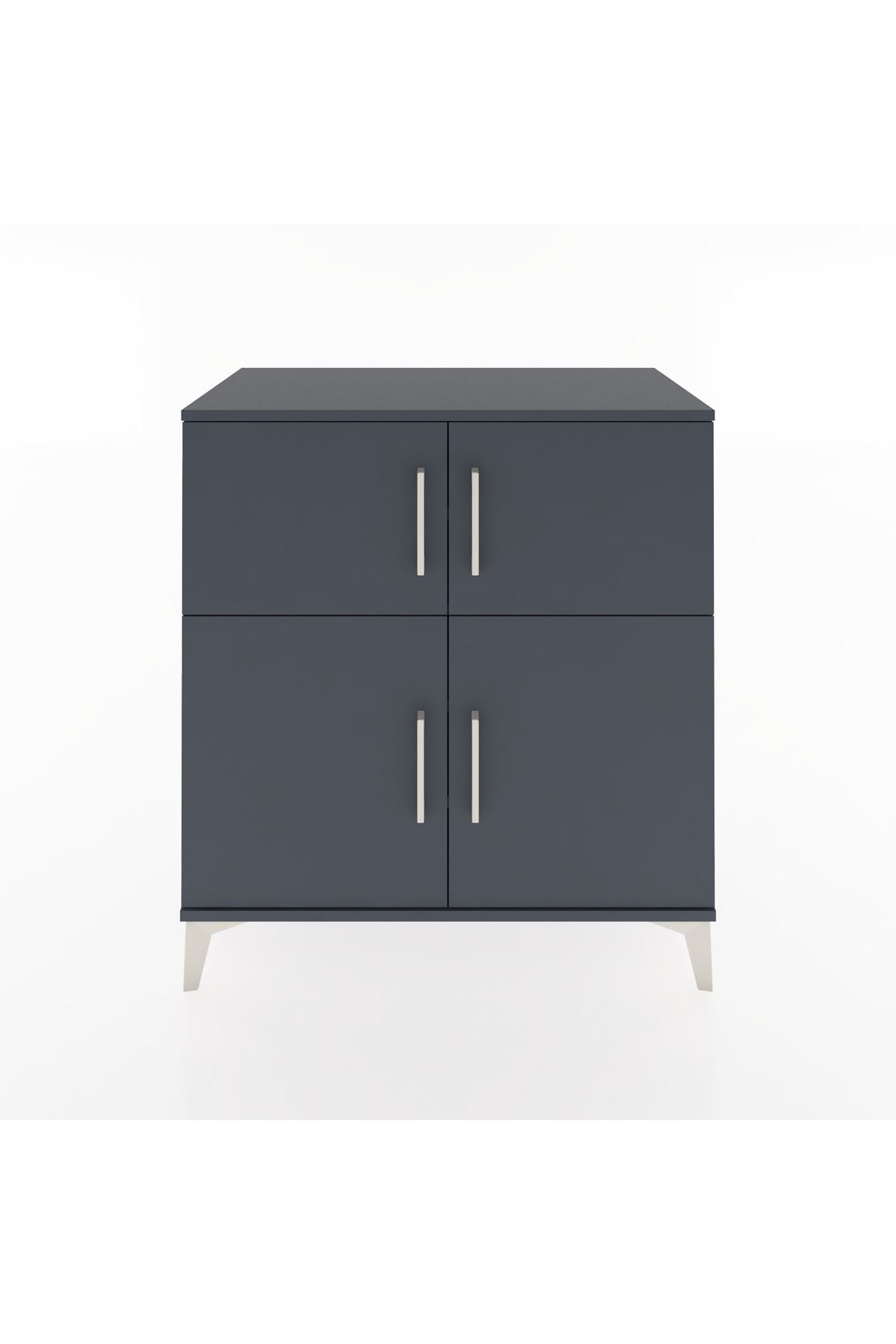 Hyperion Şifonyer 4 Raflı 4 Kapaklı 88x44x96 Antrasit-Antrasit