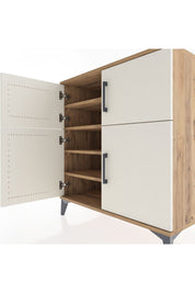 Hyperion Şifonyer 4 Raflı 4 Kapaklı 88x44x96 Çam-Aytaşı