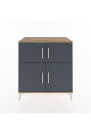 Hyperion Şifonyer 4 Raflı 4 Kapaklı 88x44x96 Çam-Antrasit