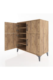 Hyperion Şifonyer 4 Raflı 4 Kapaklı 88x44x96 Çam-Çam