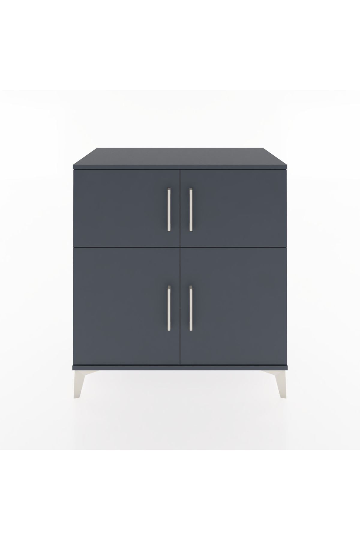 Hyperion Şifonyer 3 Raflı 4 Kapaklı 88x44x96 Antrasit-Antrasit