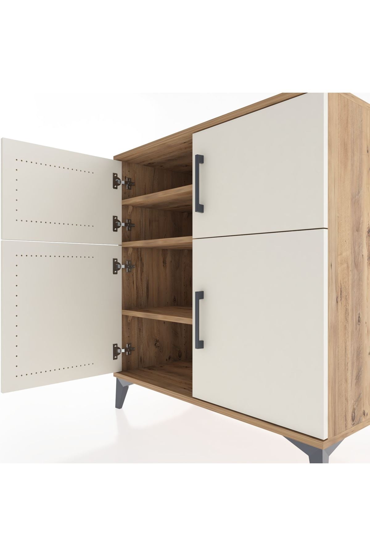 Hyperion Şifonyer 3 Raflı 4 Kapaklı 88x44x96 Çam-Aytaşı