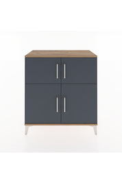 Hyperion Şifonyer 3 Raflı 4 Kapaklı 88x44x96 Çam-Antrasit