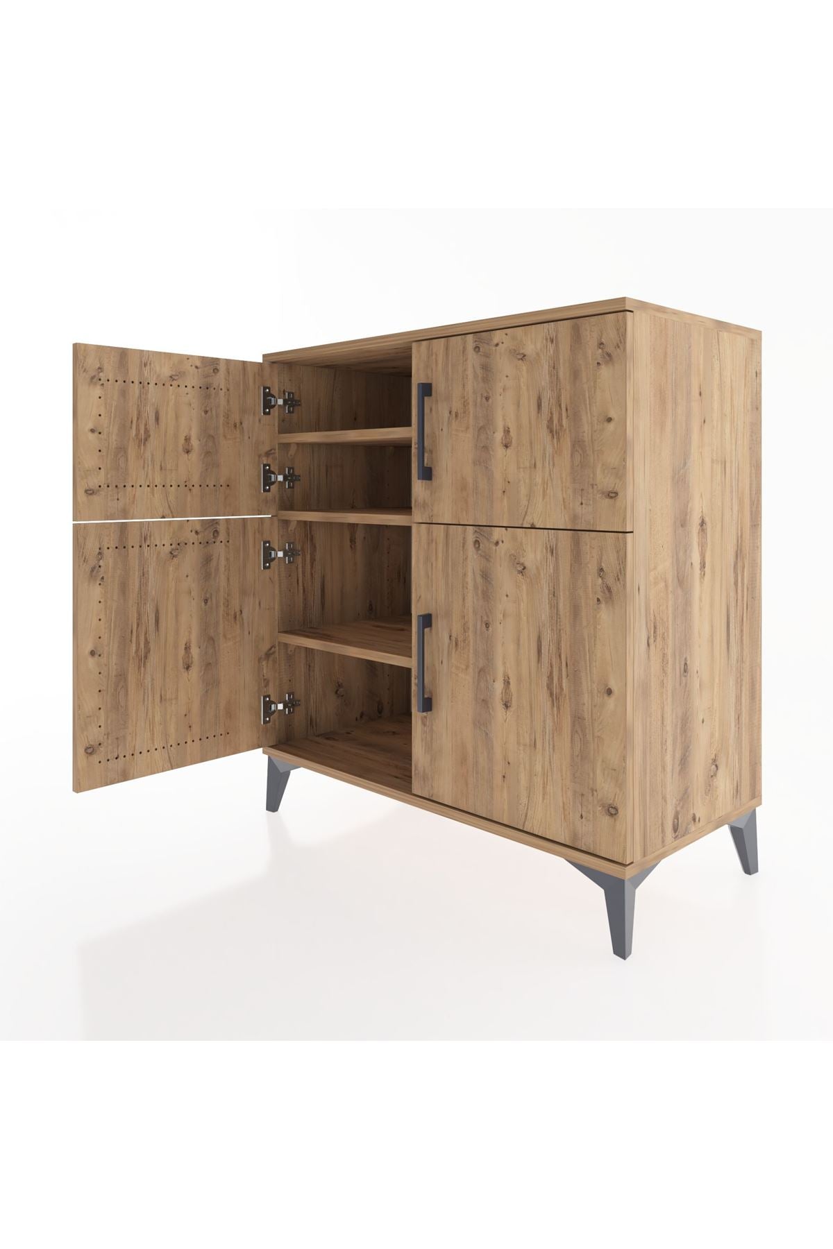 Hyperion Şifonyer 3 Raflı 4 Kapaklı 88x44x96 Çam-Çam