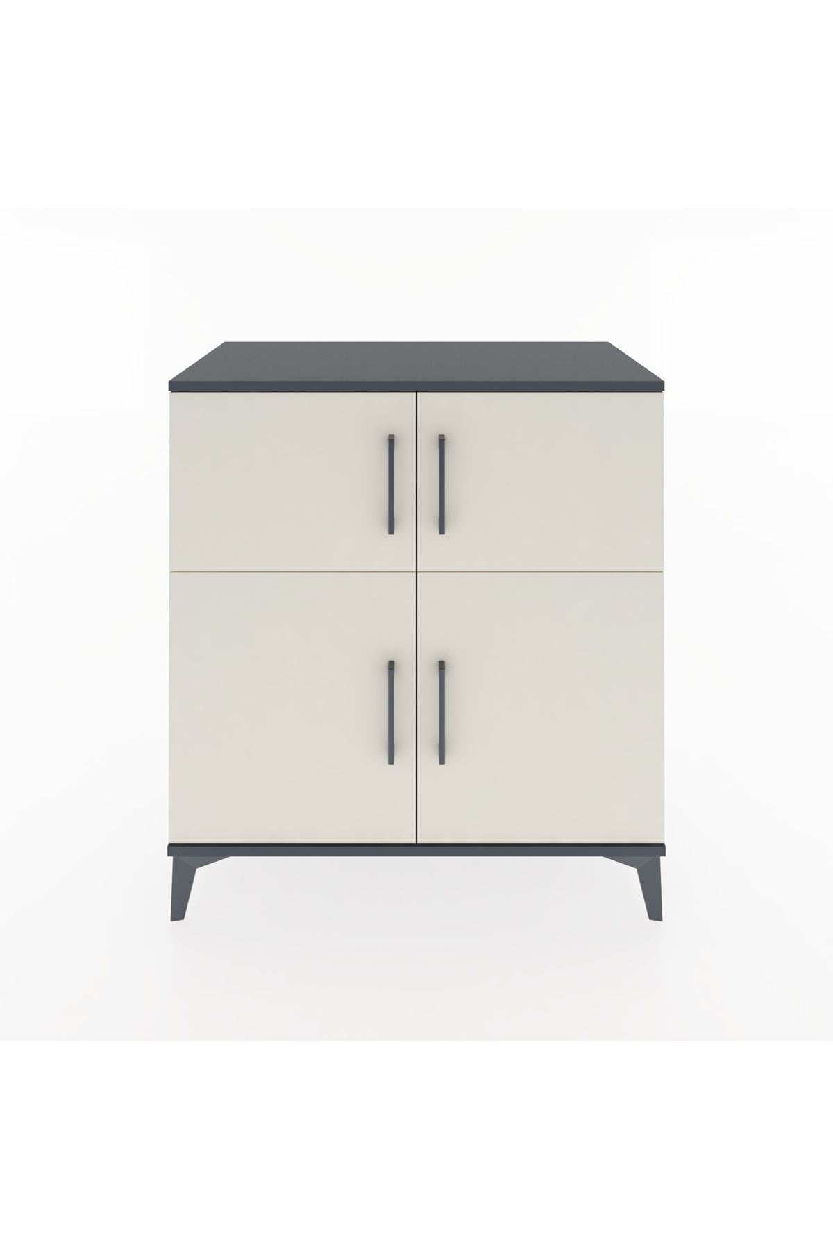 Hyperion Şifonyer 2 Raflı 4 Kapaklı 88x44x96 Antrasit-Aytaşı