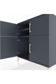 Hyperion Şifonyer 2 Raflı 4 Kapaklı 88x44x96 Antrasit-Antrasit