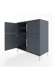 Hyperion Şifonyer 2 Raflı 4 Kapaklı 88x44x96 Antrasit-Antrasit