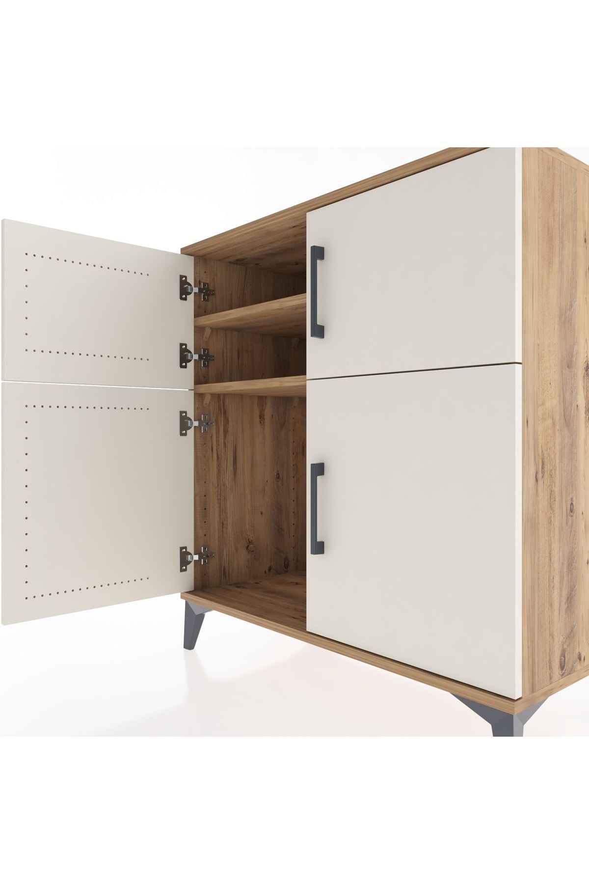 Hyperion Şifonyer 2 Raflı 4 Kapaklı 88x44x96 Çam-Aytaşı