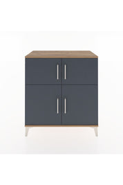 Hyperion Şifonyer 2 Raflı 4 Kapaklı 88x44x96 Çam-Antrasit