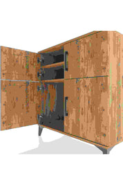 Hyperion Şifonyer 2 Raflı 4 Kapaklı 88x44x96 Çam-Çam