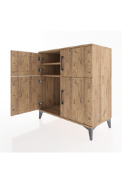 Hyperion Şifonyer 2 Raflı 4 Kapaklı 88x44x96 Çam-Çam