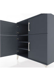 Hyperion Şifonyer 3 Raflı 4 Kapaklı 88x44x96 Antrasit-Antrasit