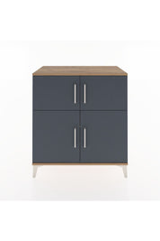 Hyperion Şifonyer 3 Raflı 4 Kapaklı 88x44x96 Çam-Antrasit