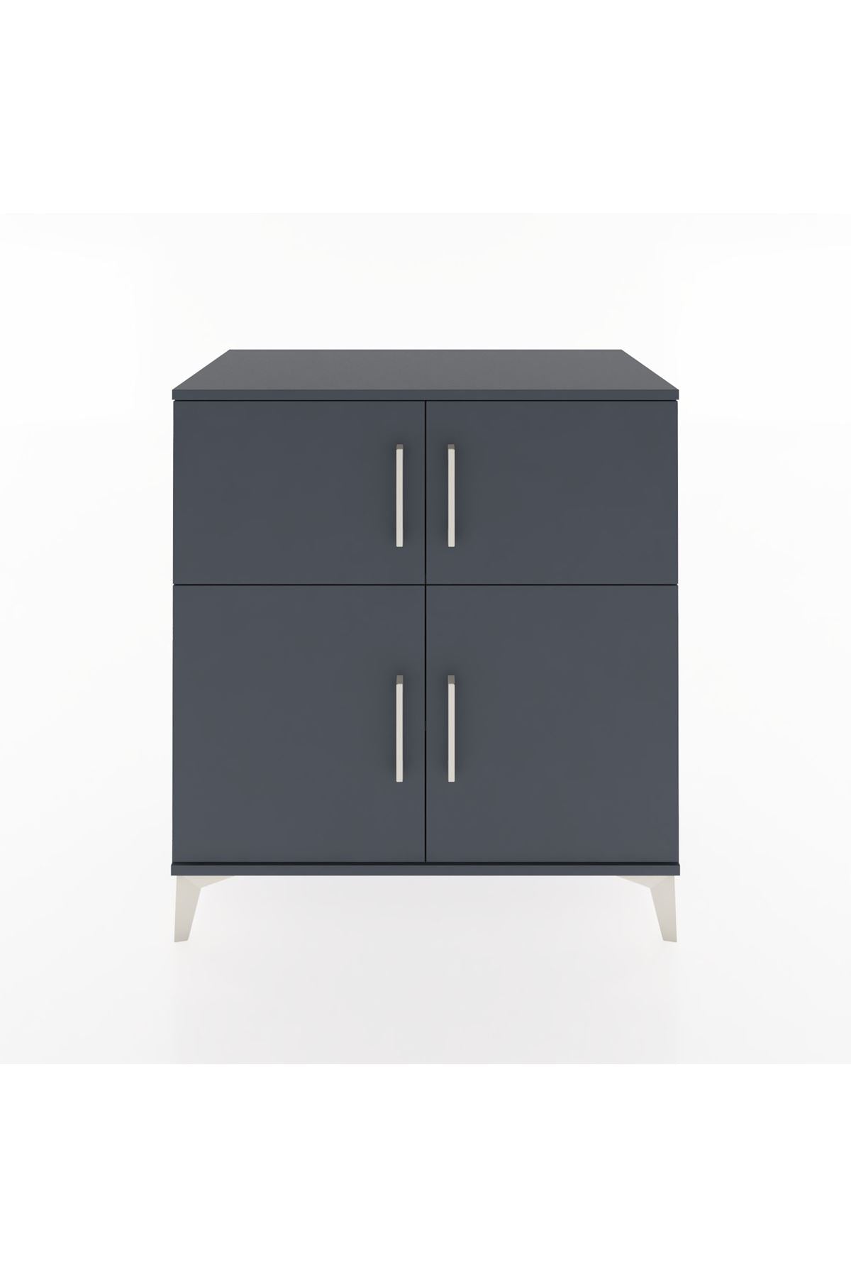 Hyperion Şifonyer 2 Raflı 4 Kapaklı 88x44x96 Antrasit-Antrasit