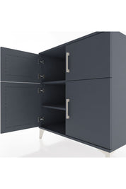 Hyperion Şifonyer 2 Raflı 4 Kapaklı 88x44x96 Antrasit-Antrasit