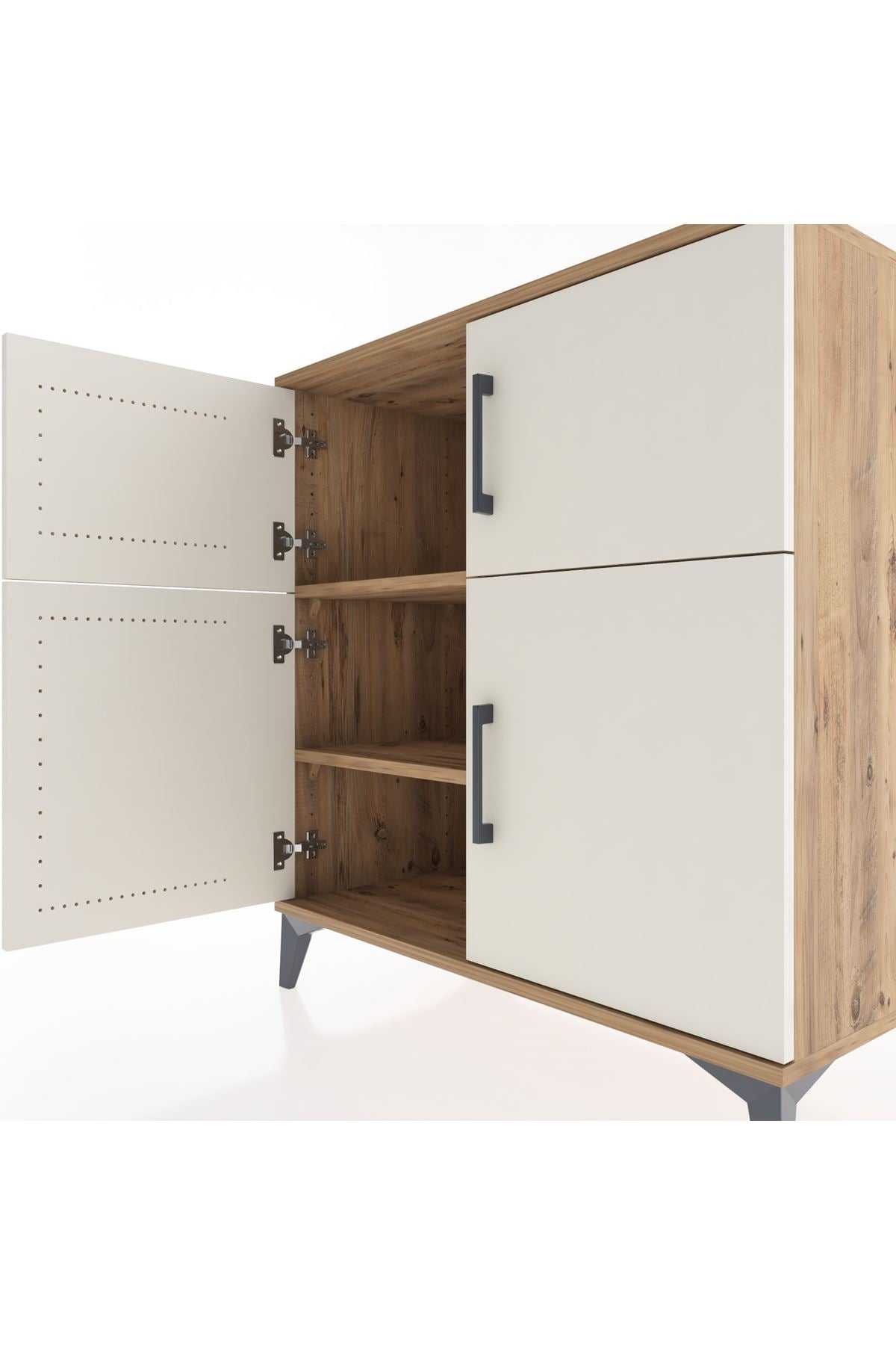 Hyperion Şifonyer 2 Raflı 4 Kapaklı 88x44x96 Çam-Aytaşı