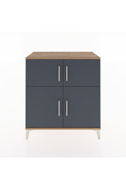 Hyperion Şifonyer 2 Raflı 4 Kapaklı 88x44x96 Çam-Antrasit