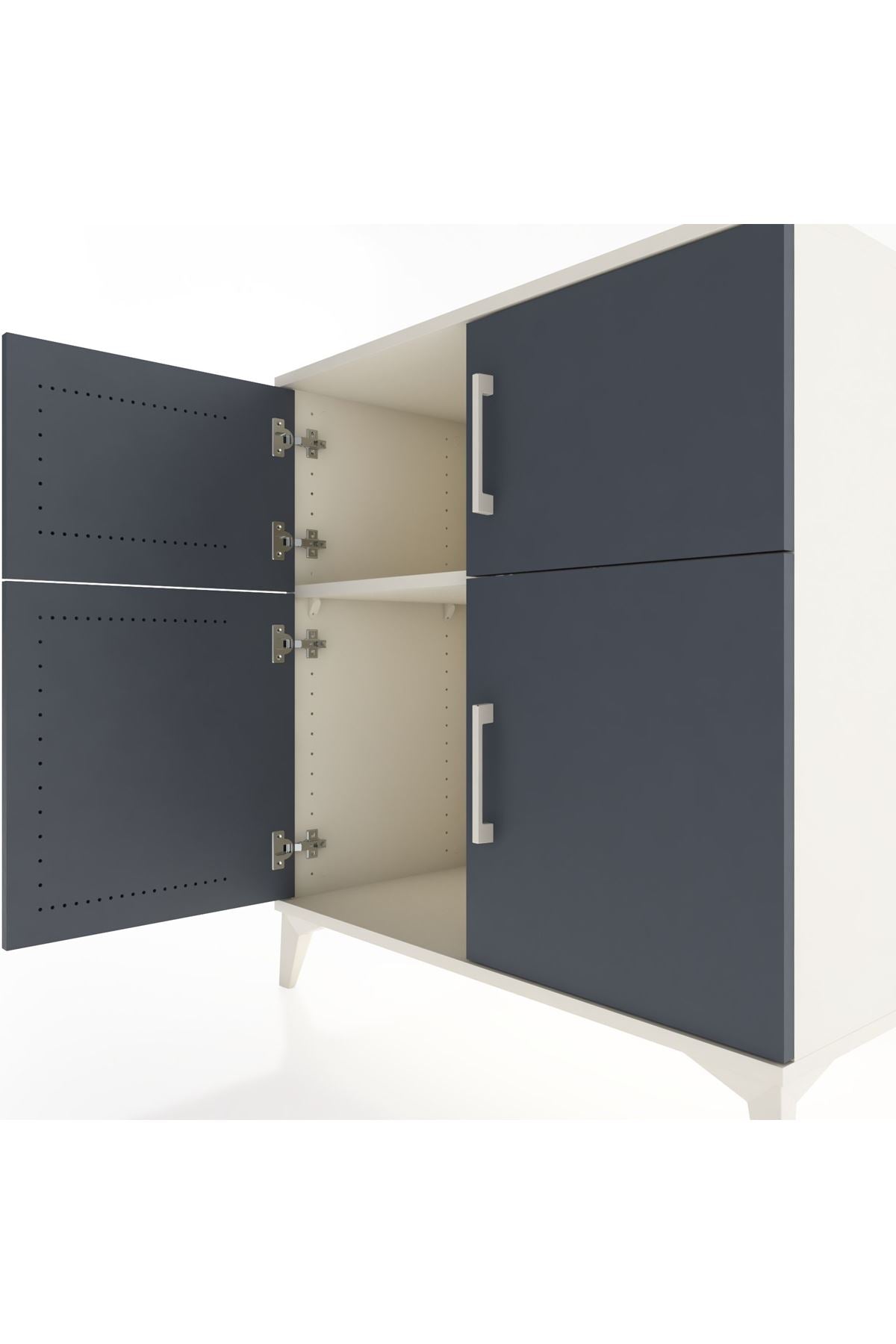 Hyperion Şifonyer Tek Raflı 4 Kapaklı 88x44x96 Aytaşı-Antrasit