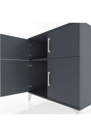 Hyperion Şifonyer Tek Raflı 4 Kapaklı 88x44x96 Antrasit-Antrasit