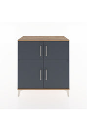 Hyperion Şifonyer Tek Raflı 4 Kapaklı 88x44x96 Çam-Antrasit