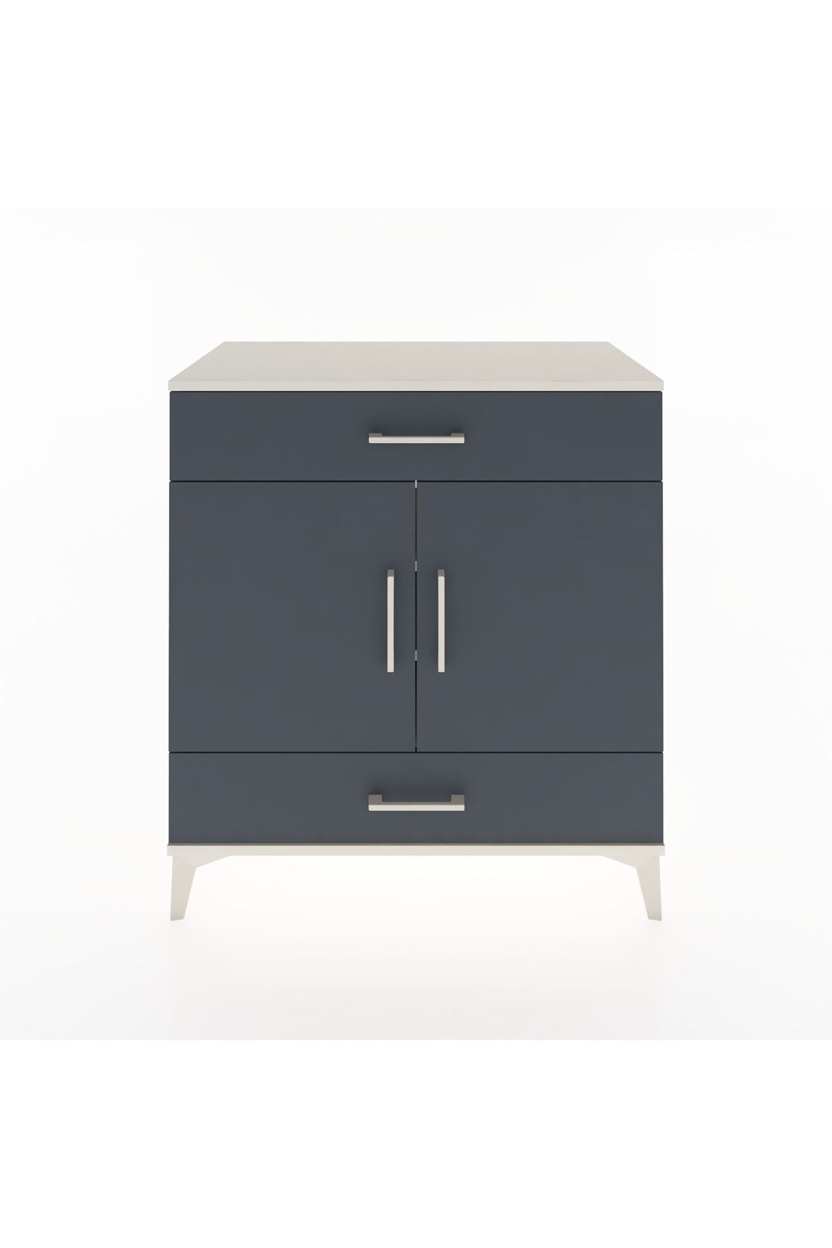 Hyperion Şifonyer 3 Raflı 2 Çekmeceli 2 Kapaklı 88x44x96 Aytaşı-Antrasit