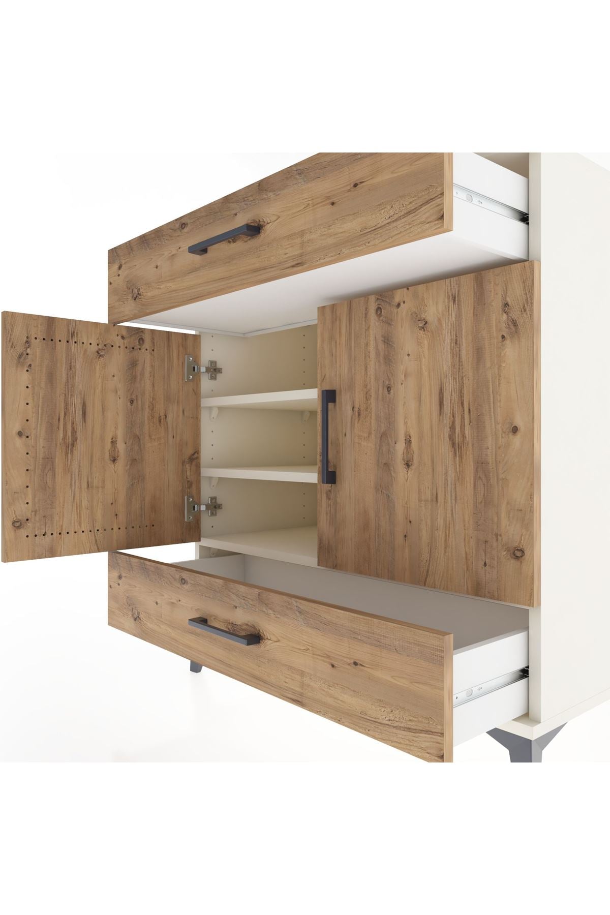 Hyperion Şifonyer 3 Raflı 2 Çekmeceli 2 Kapaklı 88x44x96 Aytaşı-Çam