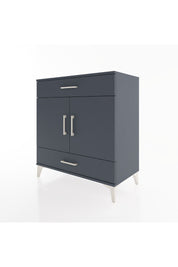 Hyperion Şifonyer 3 Raflı 2 Çekmeceli 2 Kapaklı 88x44x96 Antrasit-Antrasit