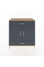 Hyperion Şifonyer 3 Raflı 2 Çekmeceli 2 Kapaklı 88x44x96 Çam-Antrasit