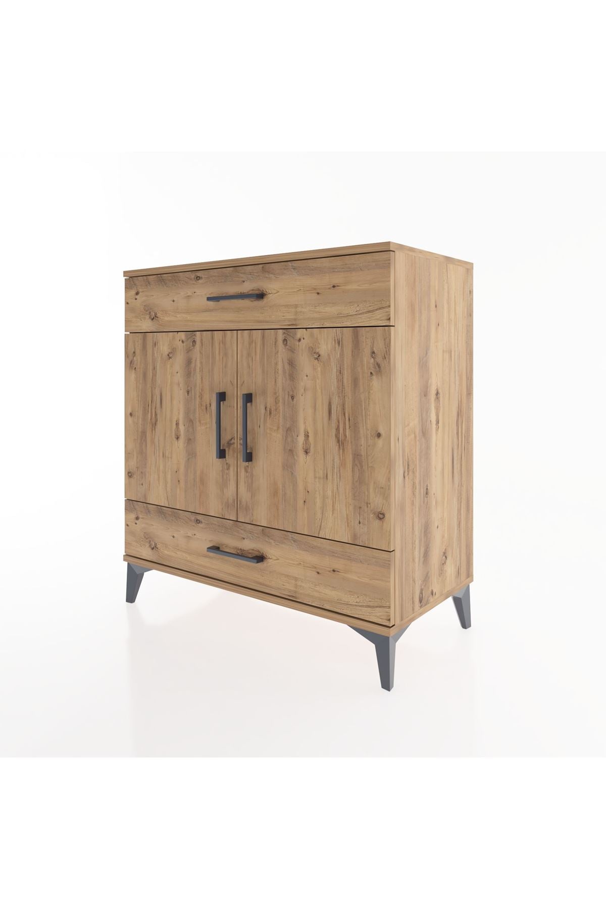 Hyperion Şifonyer 3 Raflı 2 Çekmeceli 2 Kapaklı 88x44x96 Çam-Çam