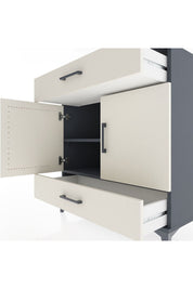 Hyperion Şifonyer 2 Raflı 2 Çekmeceli 2 Kapaklı 88x44x96 Antrasit-Aytaşı