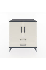 Hyperion Şifonyer 3 Raflı 2 Çekmeceli 2 Kapaklı 88x44x96 Antrasit-Aytaşı