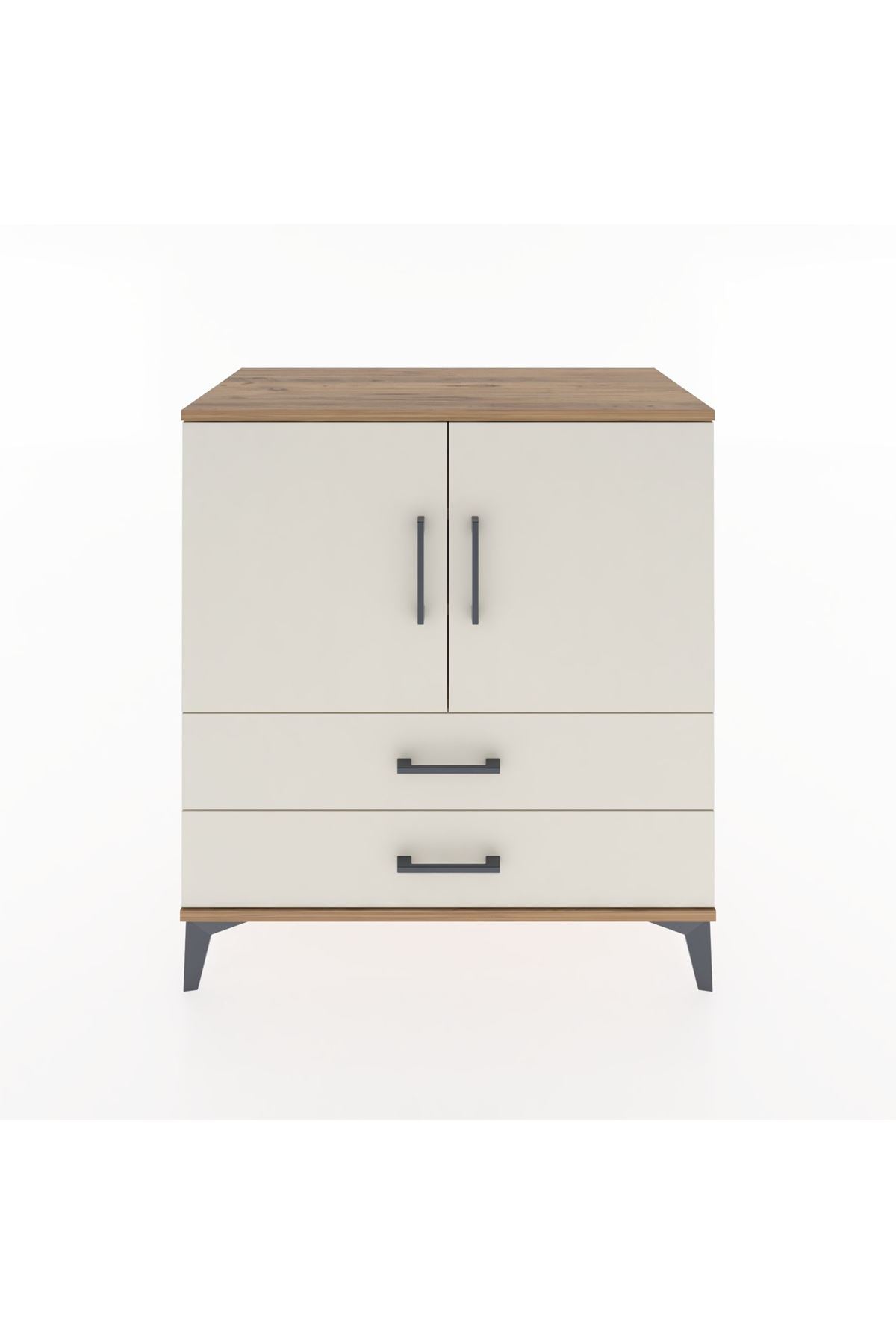 Hyperion Şifonyer 3 Raflı 2 Çekmeceli 2 Kapaklı 88x44x96 Çam-Aytaşı