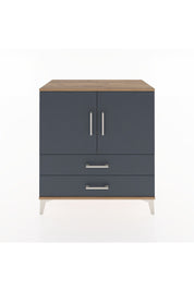 Hyperion Şifonyer 3 Raflı 2 Çekmeceli 2 Kapaklı 88x44x96 Çam-Antrasit