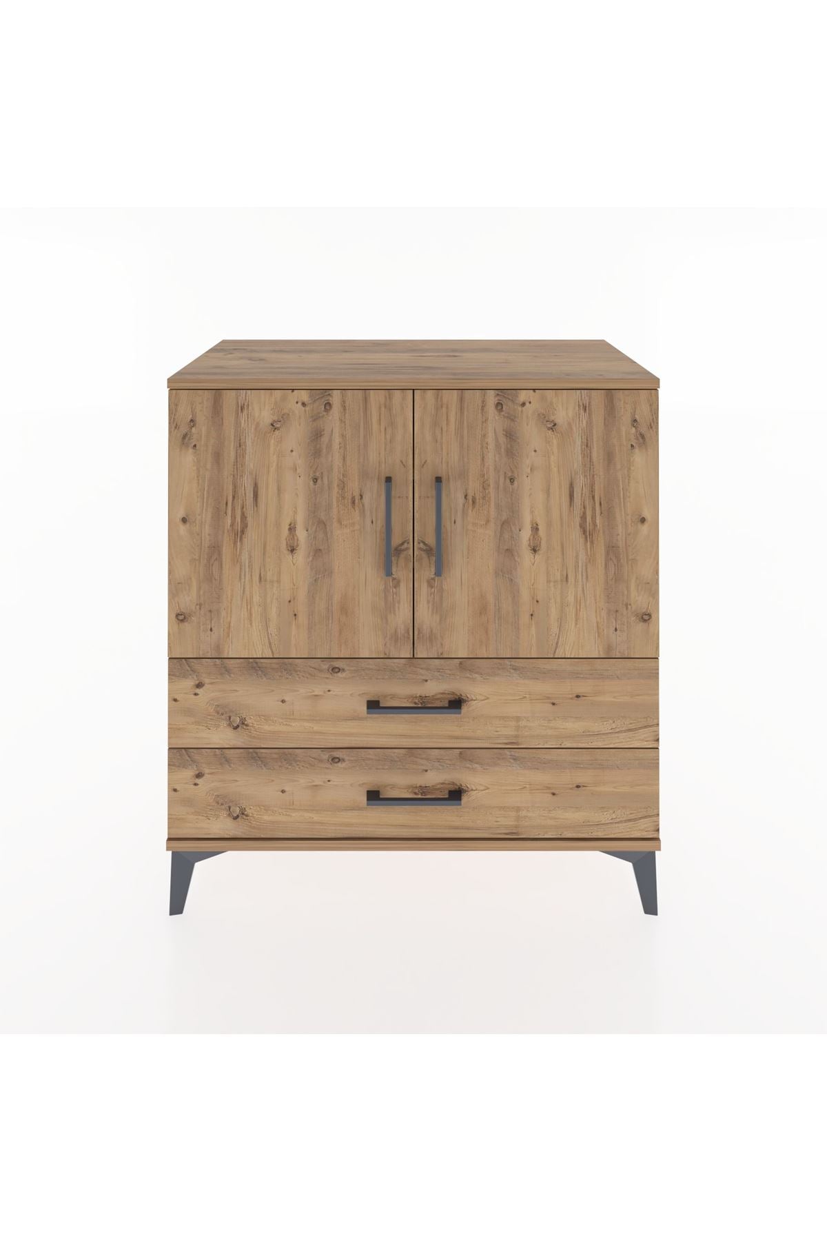 Hyperion Şifonyer 3 Raflı 2 Çekmeceli 2 Kapaklı 88x44x96 Çam-Çam