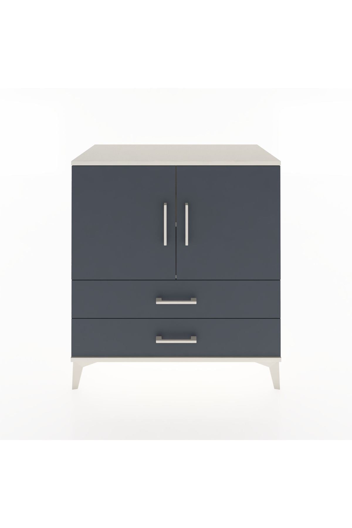 Hyperion Şifonyer 2 Raflı 2 Çekmeceli 2 Kapaklı 88x44x96 Aytaşı-Antrasit