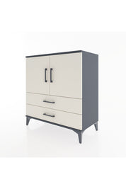 Hyperion Şifonyer 2 Raflı 2 Çekmeceli 2 Kapaklı 88x44x96 Antrasit-Aytaşı