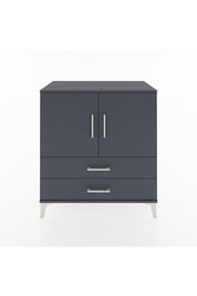 Hyperion Şifonyer 2 Raflı 2 Çekmeceli 2 Kapaklı 88x44x96 Antrasit-Antrasit