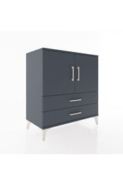 Hyperion Şifonyer 2 Raflı 2 Çekmeceli 2 Kapaklı 88x44x96 Antrasit-Antrasit