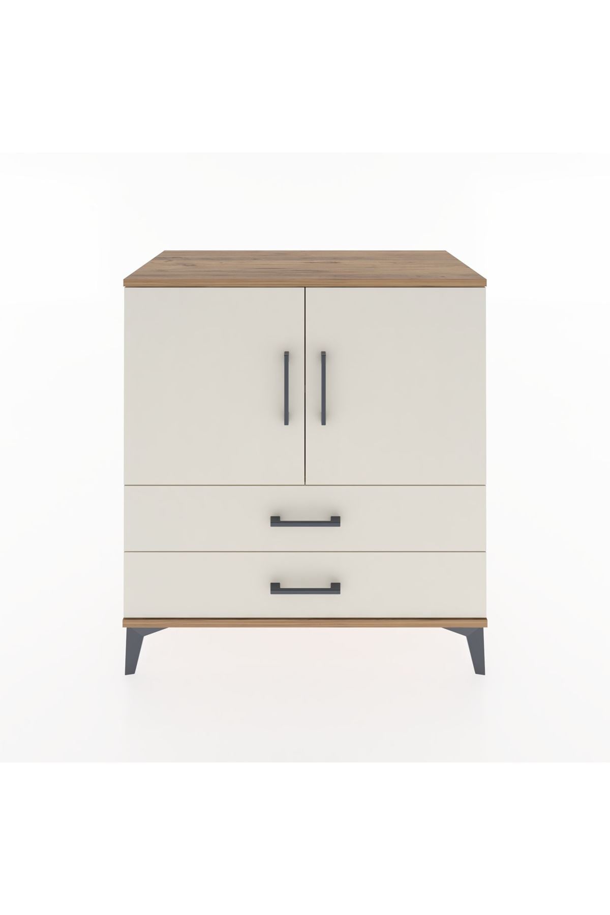 Hyperion Şifonyer 2 Raflı 2 Çekmeceli 2 Kapaklı 88x44x96 Çam-Aytaşı