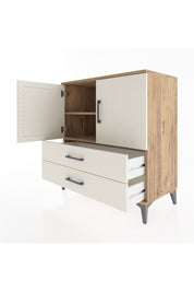 Hyperion Şifonyer 2 Raflı 2 Çekmeceli 2 Kapaklı 88x44x96 Çam-Aytaşı