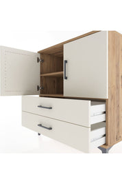 Hyperion Şifonyer 2 Raflı 2 Çekmeceli 2 Kapaklı 88x44x96 Çam-Aytaşı