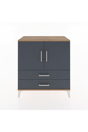 Hyperion Şifonyer 2 Raflı 2 Çekmeceli 2 Kapaklı 88x44x96 Çam-Antrasit