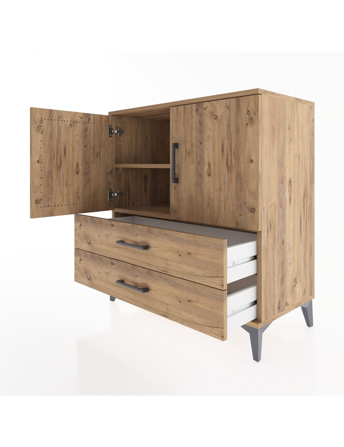 Hyperion Şifonyer 2 Raflı 2 Çekmeceli 2 Kapaklı 88x44x96 - S37M023V9B