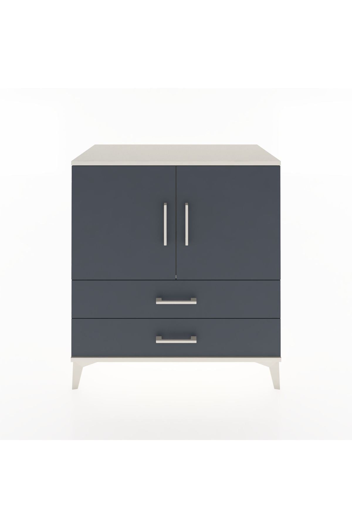 Hyperion Şifonyer Tek Raflı 2 Çekmeceli 2 Kapaklı 88x44x96 Aytaşı-Antrasit