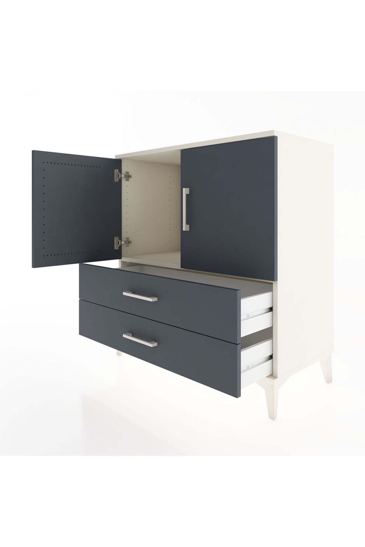 Hyperion Şifonyer Tek Raflı 2 Çekmeceli 2 Kapaklı 88x44x96 Aytaşı-Antrasit