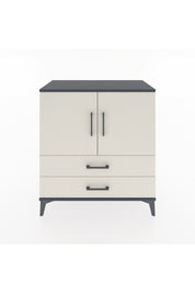 Hyperion Şifonyer Tek Raflı 2 Çekmeceli 2 Kapaklı 88x44x96 Antrasit-Aytaşı