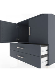 Hyperion Şifonyer Tek Raflı 2 Çekmeceli 2 Kapaklı 88x44x96 Antrasit-Antrasit
