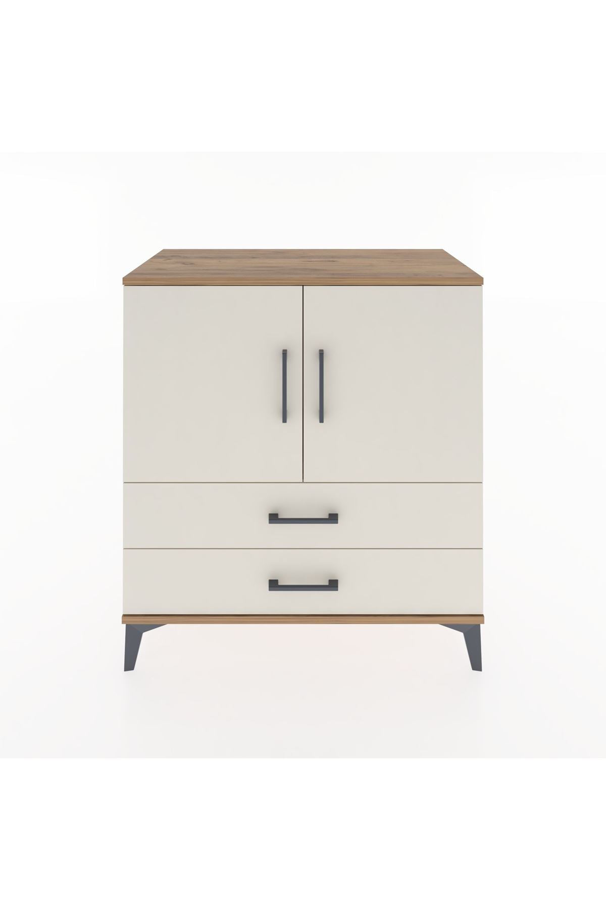 Hyperion Şifonyer Tek Raflı 2 Çekmeceli 2 Kapaklı 88x44x96 Çam-Aytaşı